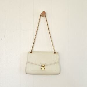 Louis Vuitton Saint Germain MM Monogram Empreinte Leather Ivory Gold Chain Bag
